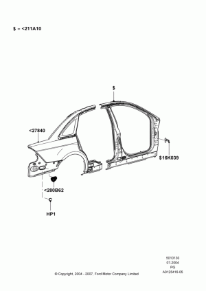 Side Panels - Outer; 12/JUL/2004-15/JUN/2009