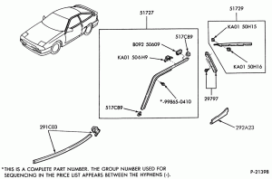 PROBE -- ROOF DRIP, QUARTER WINDOW AND STONE GUARDS