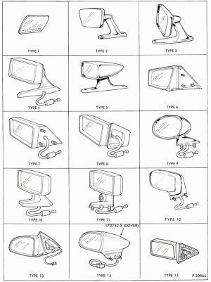 MIRROR (REAR VIEW OUTSIDE) AND 17683