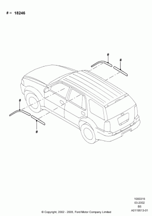 Body Dress Up Kits - Side, Accessory, Side Window Shades; 18/MAR/2002-23/MAY/2016