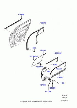 Rear Door Glass and Window Controls; 19/JUN/2006-04/JAN/2011
