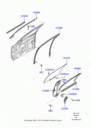 Front Door Glass & Window Controls; 19/JUN/2006-04/JAN/2011
