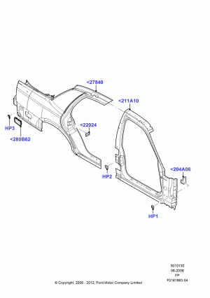 Side Panels - Outer; 19/JUN/2006-04/JAN/2011