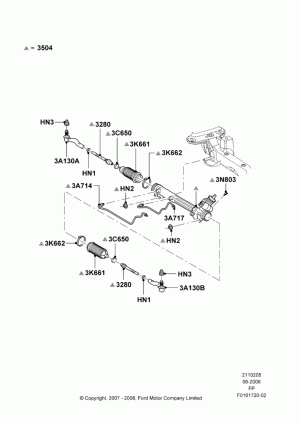 Рейка рулевая