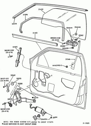 BODY SIDES AND QUARTER-Window parts - front door - B/T 66