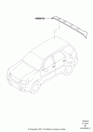 Body Dress Up Kits - Rear, Rear Spoiler, Accessory; 08/JAN/2007-29/APR/2012