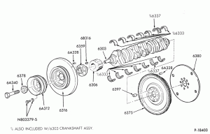 4 CYL. 2.3L (140 C.I.D.) - OHC-Crankshaft and flywheel