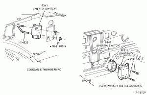 4 CYL. 2.3L (140 C.I.D.)-TC (TURBO)-Fuel pump- inertia switch - E.F.I.