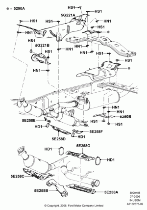 Heat Shields - Exhaust System, 5.4L 3V V8; 02/AUG/2006-11/AUG/2014