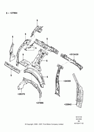 Side Panels - Inner, Regular Wagon; 02/AUG/2006-30/JUN/2017