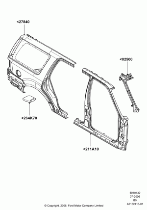 Side Panels - Outer, Regular Wagon; 02/AUG/2006-30/JUN/2017