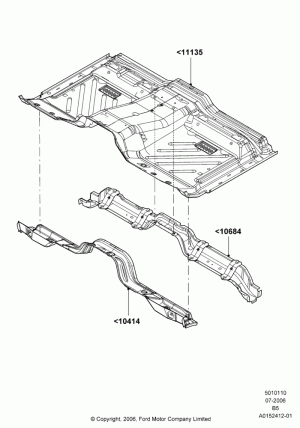 Floor Pan - Front; 02/AUG/2006-30/JUN/2017