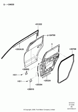 Rear Doors, Hinges & Weatherstrips, Extended Wagon; 02/AUG/2006-30/JUN/2017