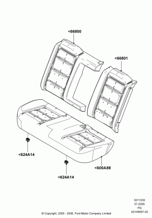 Rear Seat Pads/Valances & Heating, With Fixed Rear Headrest; 18/JUL/2005-15/JUN/2009