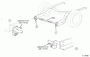 MANIFOLDS, THERMOSTATS & EMISSION PARTS-Fuel tank support crossmember - w/all wheel drive