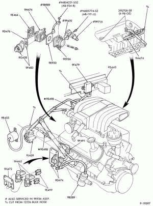 MANIFOLDS, THERMOSTATS & EMISSION PARTS-Emission system - exhaust gas recirculation (E.G.R.) - typical