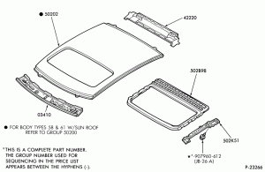 SHEET METAL-54, 58 & 61 - roof panel