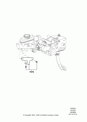 Clutch Master and Slave Cylinders, 4.6 SOHC EFI, GT, Manual Transmission; 18/SEP/2000-12/MAY/2004