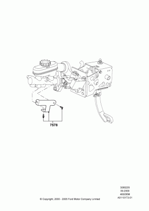 Clutch Master and Slave Cylinders, 4.6L DOHC V8 EFI, Cobra, Manual Transmission; 18/SEP/2000-05/SEP/2001