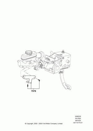 Clutch Master and Slave Cylinders, 3.8 OHV EFI, Manual Transmission; 18/SEP/2000-30/SEP/2003