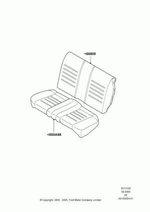 Rear Seat Pads/Valances & Heating, Convertible; 18/SEP/2000-12/MAY/2004