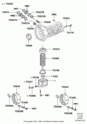 Servos and Accumulators, 3.0 V6 24V DOHC EFI Modular, 3.9L Dohc EFI NA V8 Gas*HP, 5 Speed Auto Transmission 5R55S; 18/NOV/2002-14/JUL/2003