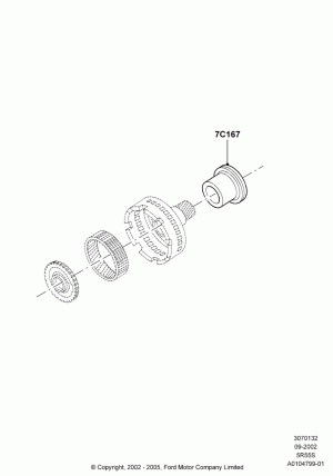 Intermediate Clutch and Components, 3.0 V6 24V DOHC EFI Modular, 3.9L Dohc EFI NA V8 Gas*HP, 5 Speed Auto Transmission 5R55S; 18/NOV/2002-13/APR/2006