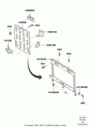 Rear Seat Back, Coupe; 18/SEP/2000-12/MAY/2004