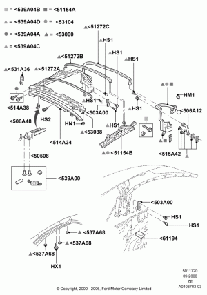 Soft Top Frame; 18/SEP/2000-12/MAY/2004