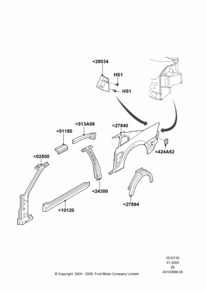Side Panels - Outer, Coupe; 18/SEP/2000-12/MAY/2004
