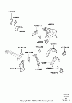 Side Panels - Inner, Coupe; 18/SEP/2000-12/MAY/2004