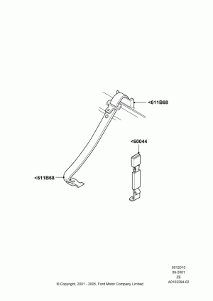Rear Seat Belts, Convertible; 18/SEP/2000-05/AUG/2002