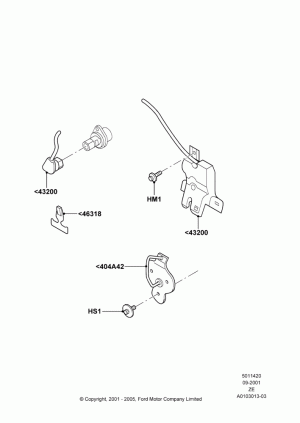 Luggage Compt/Tailgte Lock Controls; 18/SEP/2000-12/MAY/2004