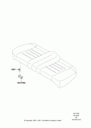 Rear Seat Base; 18/SEP/2000-12/MAY/2004
