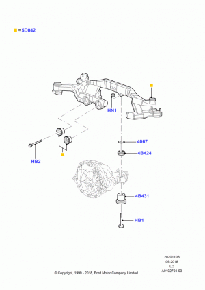 Rear Differential Mounting, Aluminum; 22/MAR/1999-13/APR/2006