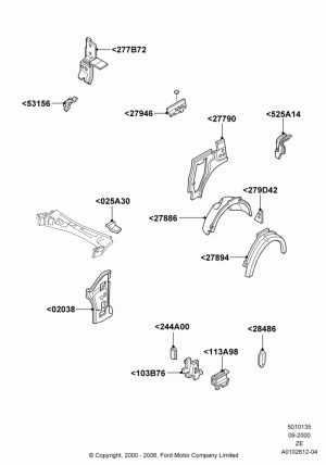 Side Panels - Inner, Convertible; 18/SEP/2000-12/MAY/2004