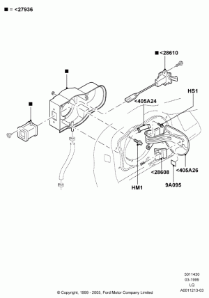 Fuel Tank Filler Door and Controls; 22/MAR/1999-13/APR/2006