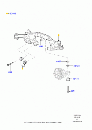 Rear Differential Mounting, Nodular Iron; 22/MAR/1999-13/APR/2006