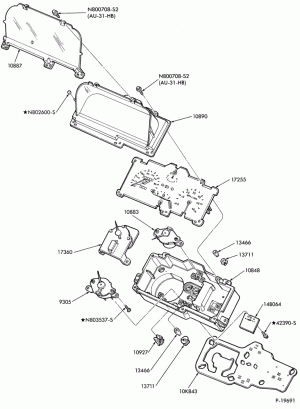 DISTRIBUTOR AND IGNITION SYSTEM-Instrument cluster parts - mechanical