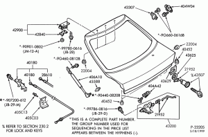 ROOF-Liftgate parts - body type 61