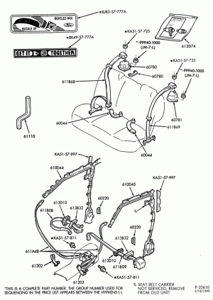 SEATS AND SEAT BELTS-Seat belt and shoulder harness installation - passive restraint
