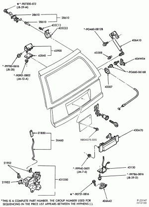 ROOF-Liftgate parts - body type 74