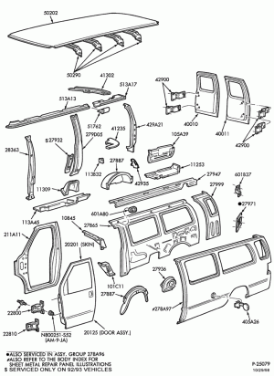 SHEET METAL-Upper body sheet metal parts - L.H. side - all-E150/450