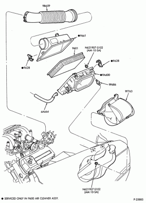 6 CYL. 3.8L (230 C.I.D.)-Air cleaner