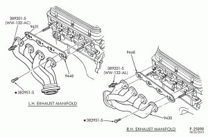 8 CYL. 5.0L (302 C.I.D.)-Exhaust manifold and related parts