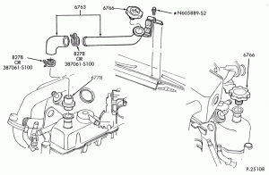 6 CYL. 4.9L-Oil filler pipe & related parts-E150/350