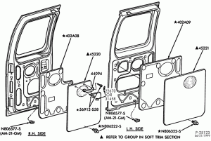 SOFT, INTERIOR TRIM-Interior trim - back doors - low series-E150/450