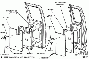 SOFT, INTERIOR TRIM-Interior trim - side hinged doors - low series-E150/450