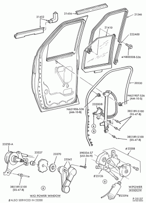 BODY SIDES AND QUARTER-Front door window parts-E150/450