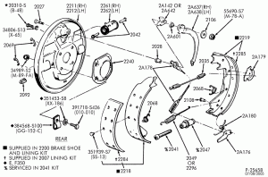 BRAKES-Brake assembly - rear-E250/350